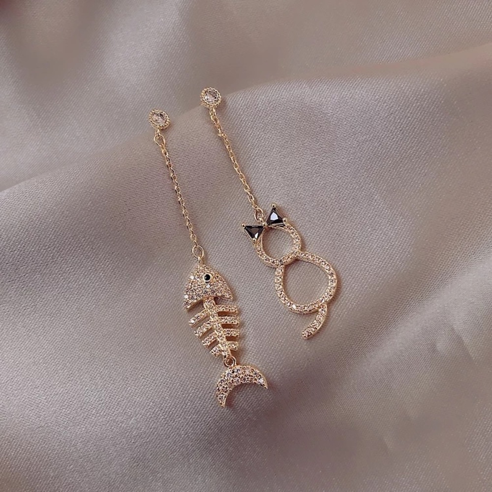 cat &fish earring - Picture 2 of 4